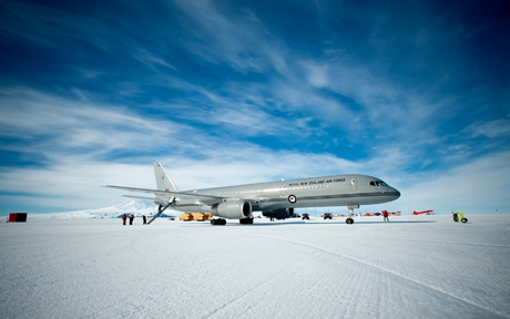 Air Force Boeing 757 in Antarctica