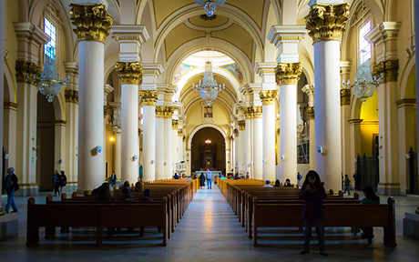 Cathedral interior Bogota460x288