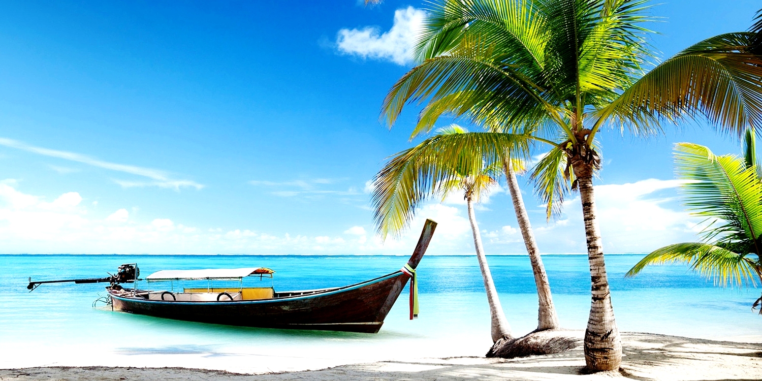 Boat Tropical Beach Wallpaper1500